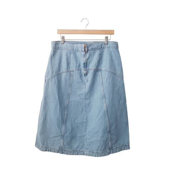 Old Navy High Rise Denim Midi Skirt Size 12 - Picture 2 of 5